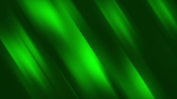 緑色の輝くストライプと虹彩と動くライン 対角パターン 抽象的な幾何学的なループされた背景 — ストック動画