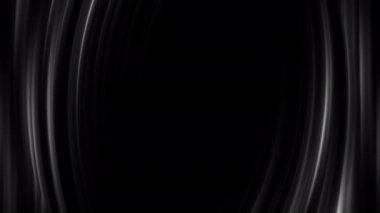 Yanardöner kıvrımlı dalgalı çerçeveli zarif soyut siyah arkaplan. Döngülü canlandırma.