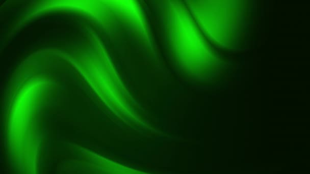 Zielona Wirująca Fala Świetlna Niewyraźne Abstrakcyjne Tło Pętli Animacja Przepływu — Wideo stockowe