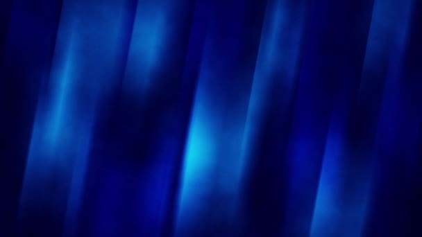 Líneas Anchas Azules Animación Abstracta Con Brillo Brillante Niebla Ruido — Vídeos de Stock