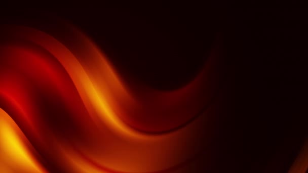 Jasnoczerwona Świecąca Zakrzywiona Powierzchnia Czarnym Tle Gorący Strumień Ognia Streszczenie — Wideo stockowe
