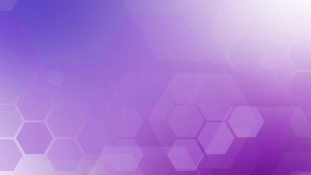 Светло Фиолетовый Шестиугольный Геометрический Узор Абстрактная Петляющая Анимация Фиолетовом Фоне — стоковое видео