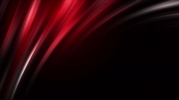Dynamický Pohyb Abstraktní Červeně Zakřivené Zářící Látky Obloukový Rám Černém — Stock video