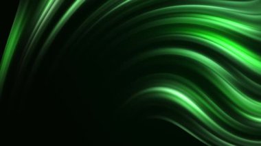 Dalgalanan parlak sıvının hareketi. Soyut yeşil arkaplan animasyonu. Döngülü ekran koruyucu.
