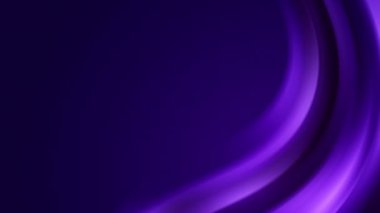 Kıvrımlı dalgalı çerçeveli soyut mor arkaplan. Parıltılı, parlak çizgiler. Döngülü canlandırma.