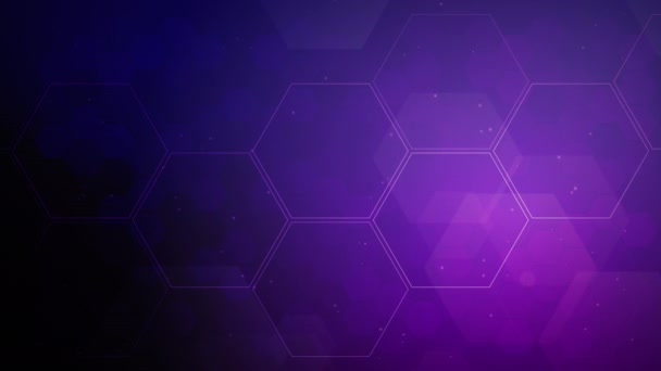 Dark Purple Protector Pantalla Abstracto Polígono Rosa Formas Hexagonales Con — Vídeos de Stock