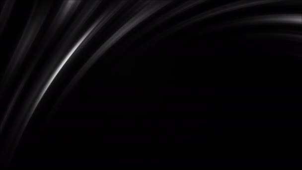 Elegante Marco Esquina Ondulado Curvado Negro Iridiscente Brillante Copiar Espacio — Vídeos de Stock