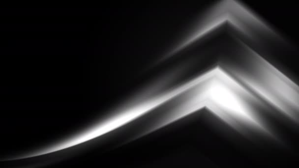 黑色的抽象背景 带有金属线的渐变图案 闪光和移动 循环动画 — 图库视频影像
