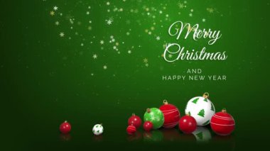 Yeşil arka planda kırmızı toplar ve üzerinde 