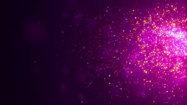 Nube Mágica Con Destellos Polvo Estrellas Hadas Púrpura Con Chispas — Vídeo de stock