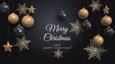 El yapımı boya fırçası Noel 'de evlenir ve top yıldızı kar tanesi konfetisi altın renkli duvar kağıtlarıyla mutlu bir yeni yıl geçirir. Döngü hareketi grafiği