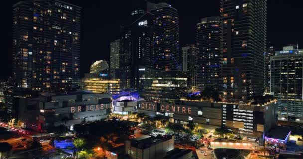 Μαϊάμι Φλόριντα Ηπα Ιανουαρίου 2024 Όμορφη Νυχτερινή Θέα Του Brickell — Αρχείο Βίντεο