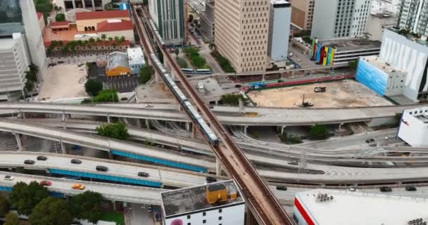 Miami Florida Usa Gennaio 2024 Moderno Hub Trasporto Nel Centro — Video Stock