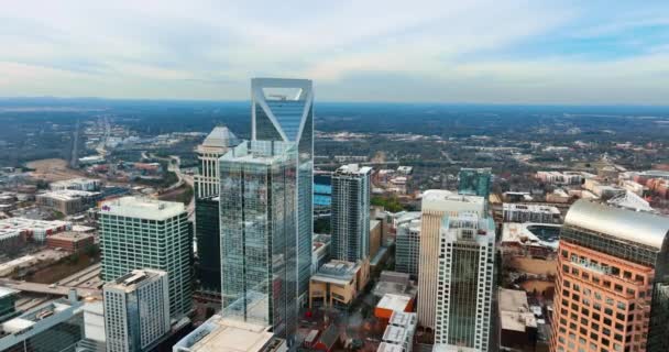 Charlotte North Carolina Verenigde Staten Januari 2024 Panorama Van Het — Stockvideo