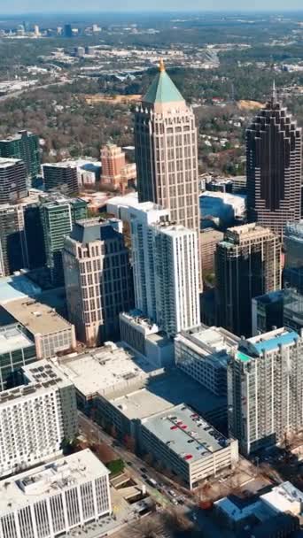 Атланта Джорджия Сша Января 2024 Года Вид Воздуха Центр Города — стоковое видео