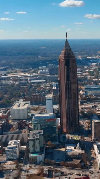 Atlanta Georgia Amerika Serikat Januari 2024 Pemandangan Umum Pusat Kota — Stok Video
