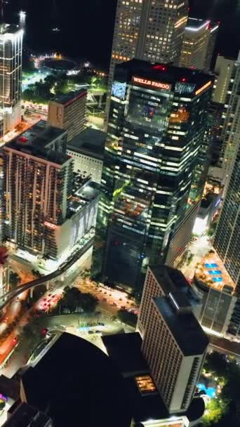 Miami Florida Sua Ianuarie 2024 Vedere Aeriană Cartierului Birouri Din — Videoclip de stoc