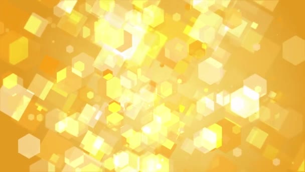 Abstracte Geometrische Hexagons Gele Achtergrond Geanimeerde Achtergrond Met Bewegende Geometrische — Stockvideo
