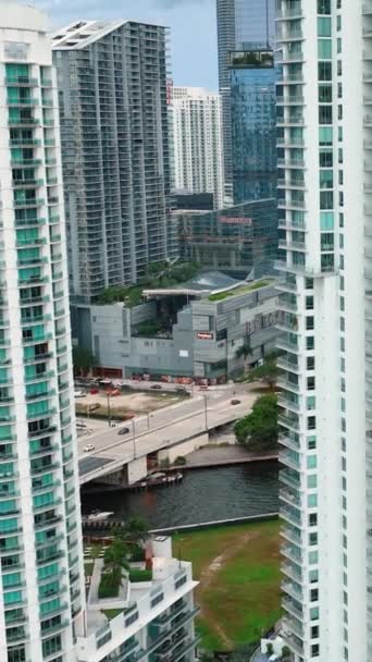 Miami Florida Usa Gennaio 2024 Quartiere Downtown Miami Brickell Megapoli — Video Stock