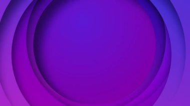 Gradyan dinamik mor arka plan. Soyut daire kağıt kesimi pürüzsüz renk kompozisyonu. Döngü hareketi grafiği,