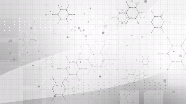 Абстрактный Геометрический Фон Шестиугольниками Цифровые Технологии Фон Дизайн Петли Анимации — стоковое видео