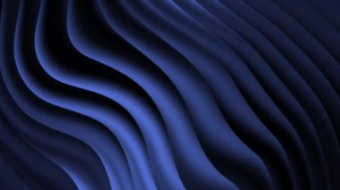 Soyut mavi mimari arka plan. Jaluzi etkisiyle 3 boyutlu dalga deseni oluşturuluyor. Döngü akış dokusu.