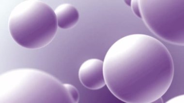 3D yaratıcı küre arkaplan tasarımı. Mor geometrik küreli soyut yuvarlak disk. Döngü hareketi grafiği.