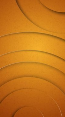 Canlandırılmış turuncu basit minimalist daireler kağıt kesiği arka plan. Döngülü hareket grafiği. Dikey video.