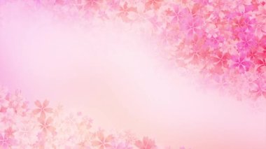Soyut çiçekli pastel pembe hareketli arka plan animasyonu suluboya resim tarzında. Döngülü. Boşluğu kopyala.
