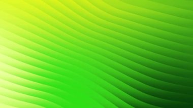 Yeşil ve sarı eğimli dalgaların soyut modern arka planı. Döngülü animasyon. Boşluğu kopyala.