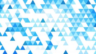 Mavi üçgen mozaik desen. Soyut geometrik çokgen arkaplan. Döngü hareketi grafiği.