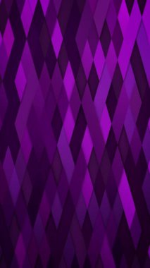 Elmaslı, dinamik, mor bir arka plan. İç içe geçmiş geometrik desen. Döngülü animasyon. Dikey video.