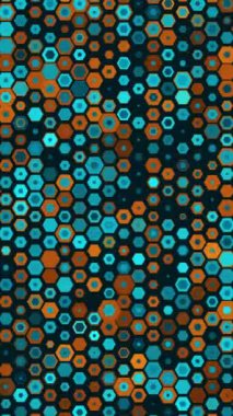 Altıgen kusursuz desen. Bal peteği arka planı. Geometrik kovan ızgarası. Döngü animasyonu. Dikey video.