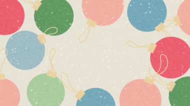 Çizgi film çerçevesini döndür. Uzayı kopyala Noel ve Yeni Yıl ağaç süslemeleri, süsler, top boyama sayfaları.