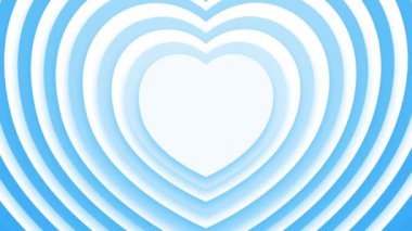 Hipnotik monokrom döngüsü kalp atışlı tünelin mavi arka planı.