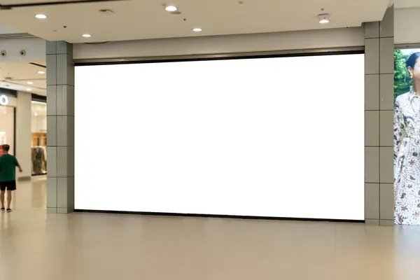 large empty billboard in a shopping mall. Perfect for advertising, promotions, or design projects.