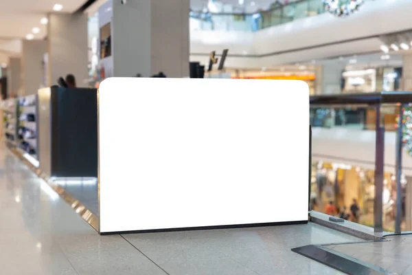 Mock up. Blank billboard, advertising stand in modern shopping mall, Empty template. space for text or graphic marketing promotion.