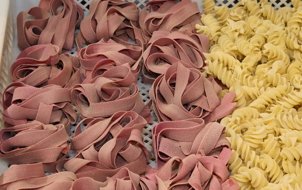 Fresh Italian Pasta Made Flour Egg Drying Phase — Stock Photo, Image