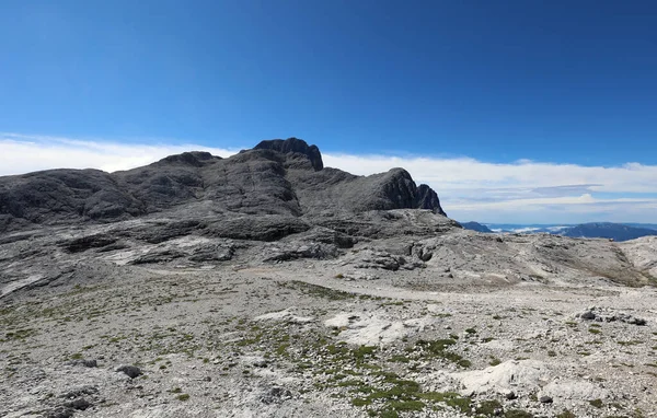 Panorama Van Dolomieten Italiaanse Alpen Vanaf Top Van Berg Rosetta — Stockfoto