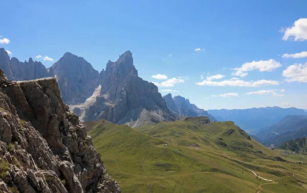 Panorama Montañoso Los Alpes Italianos Grupo Montañoso Los Dolomitas Llamado —  Fotos de Stock