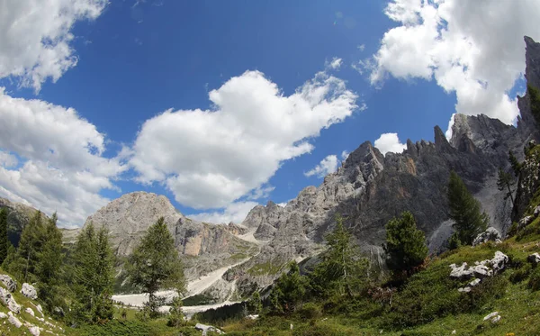 Panorama Des Alpes Italiennes Dans Groupe Montagne Dolomites Italie Près — Photo