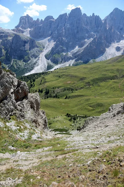 Panorama Montagneux Des Alpes Italiennes Dans Groupe Montagne Dolomites Dans — Photo