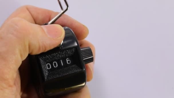 Manual Clicker Counter Count People Steps — Stok video