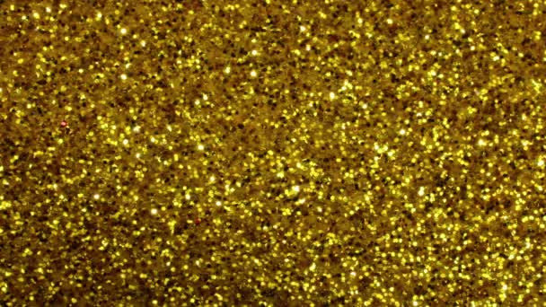 Golden Shimmering Background Shining Lights Reflections — Stockvideo