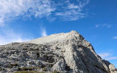Peak called ROSETTA in european dolomites alps in summer without snow