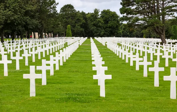 Colleville Sur Mer Fra Γαλλία Αυγούστου 2022 Αμερικανικό Στρατιωτικό Νεκροταφείο — Φωτογραφία Αρχείου