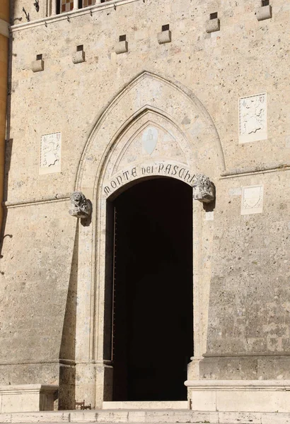 Siena Italy February 2023 Door Headquarters Italian Bank Called Monte — Stock Fotó