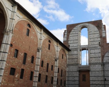 Ancient Building Called FACCIATONE the unfinished part of the cathedral of Siena in Italy