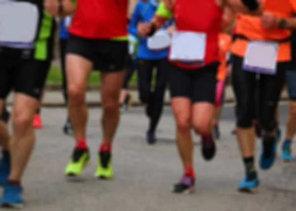 Bevisst Utydelig Gruppe Løpere Løpet Det Ideelle Løpet Som Sportsbakgrunn – stockfoto