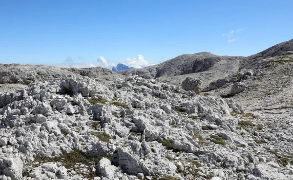 Гірський Ландшафт Білими Скелями Гір Dolomites Європейських Альп Північній Італії — стокове фото